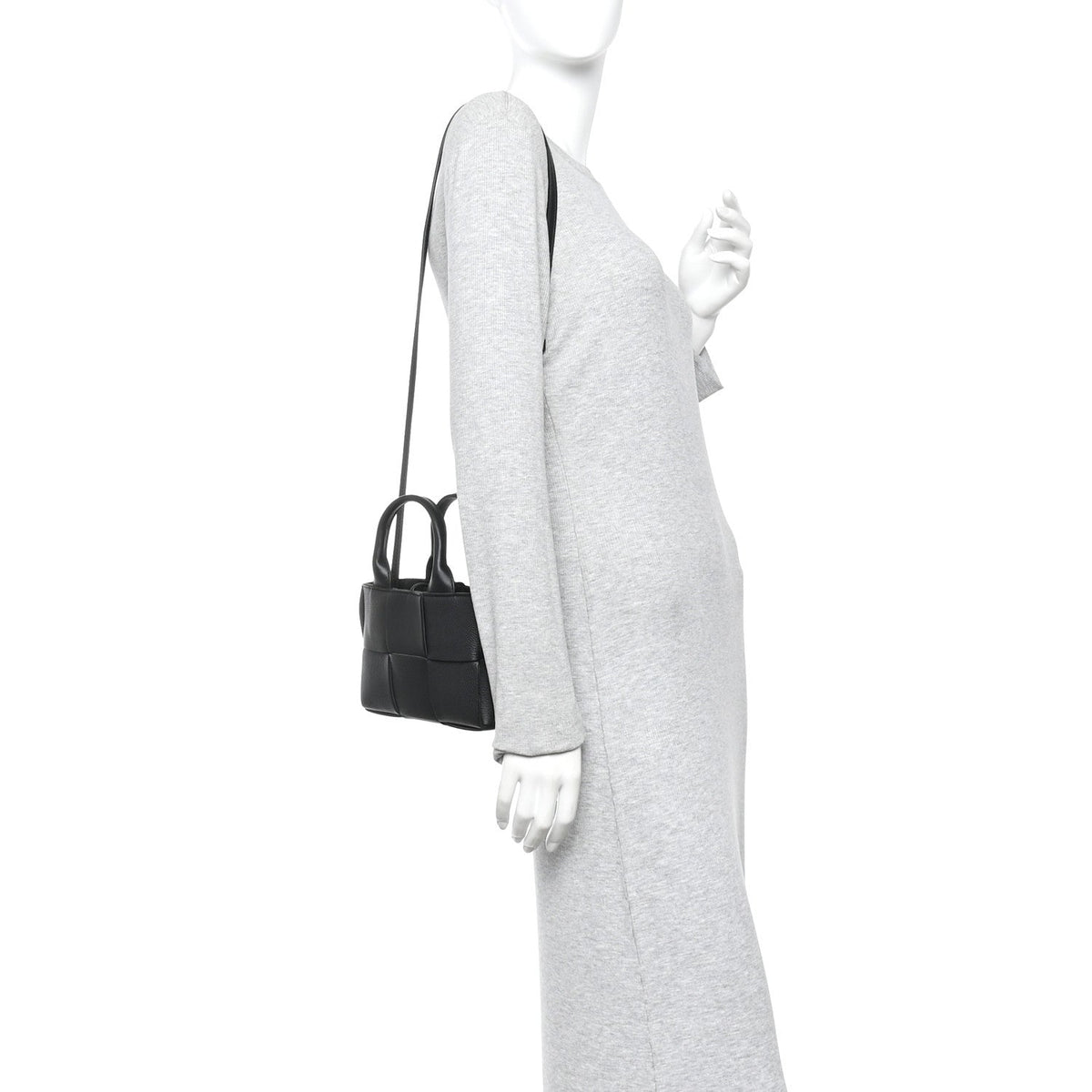 Mini Calfskin Tote Bag - Black