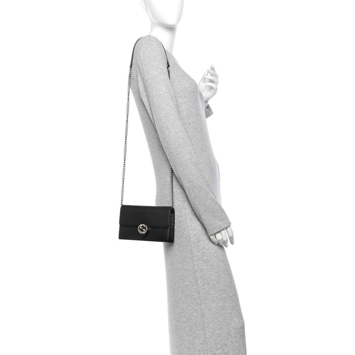 Calfskin Wallet Bag - Black