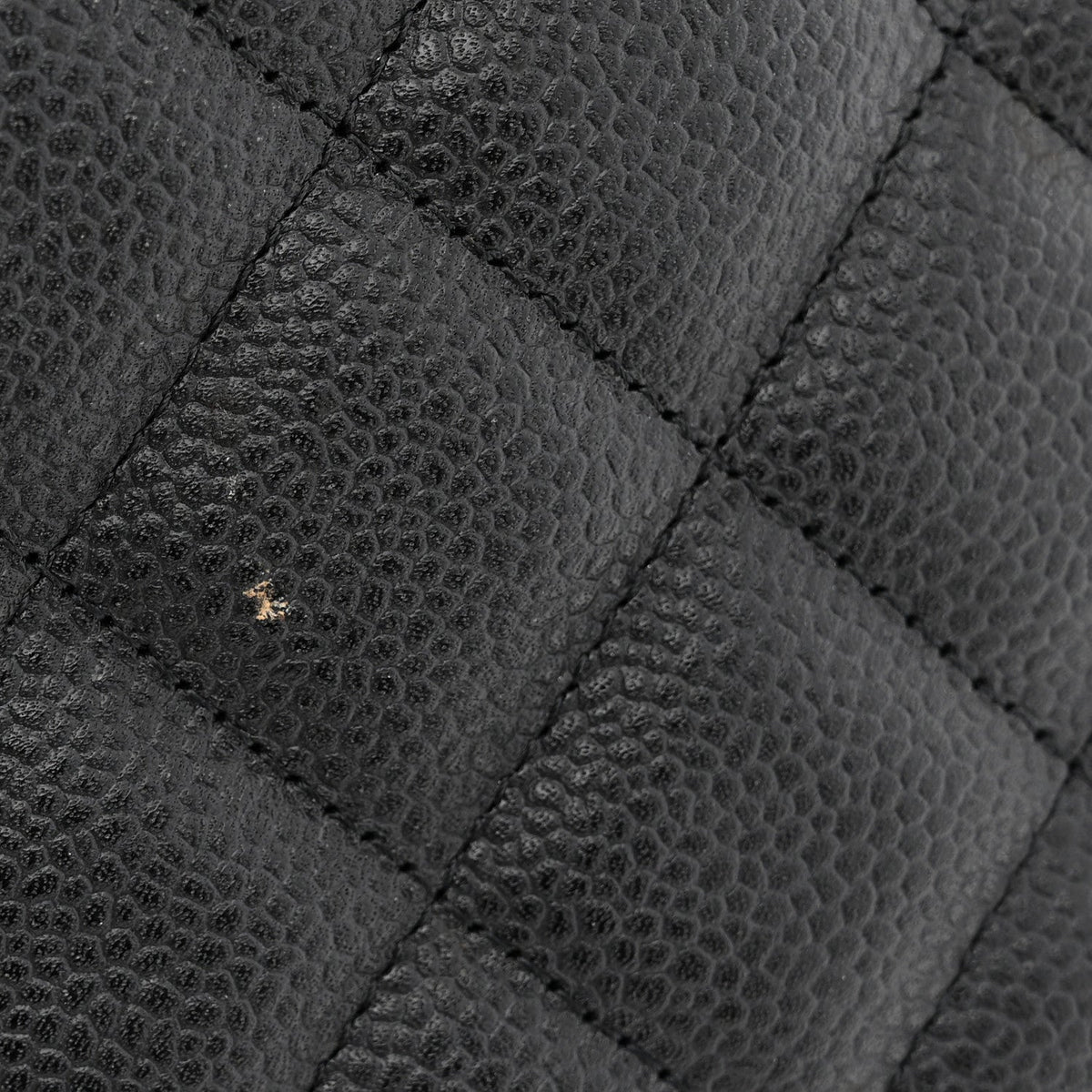 Maxi Quilted Caviar Flap Shoulder Bag - Black