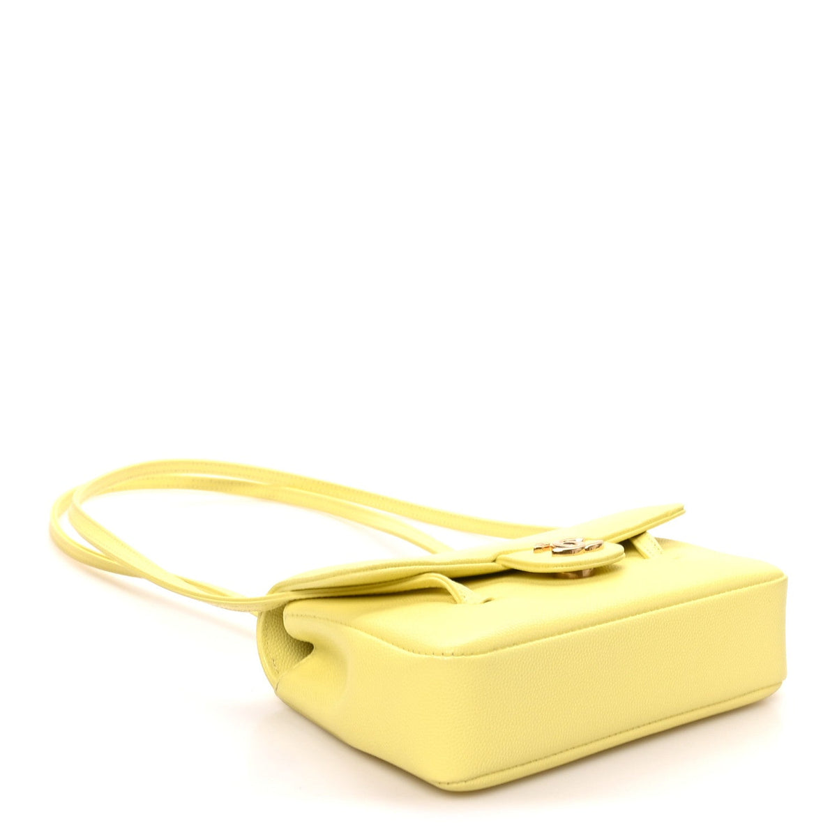 Mini Caviar Shoulder Bag - Yellow