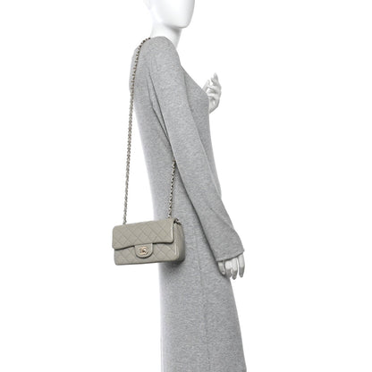Mini Quilted Lambskin Flap Shoulder Bag - Tan