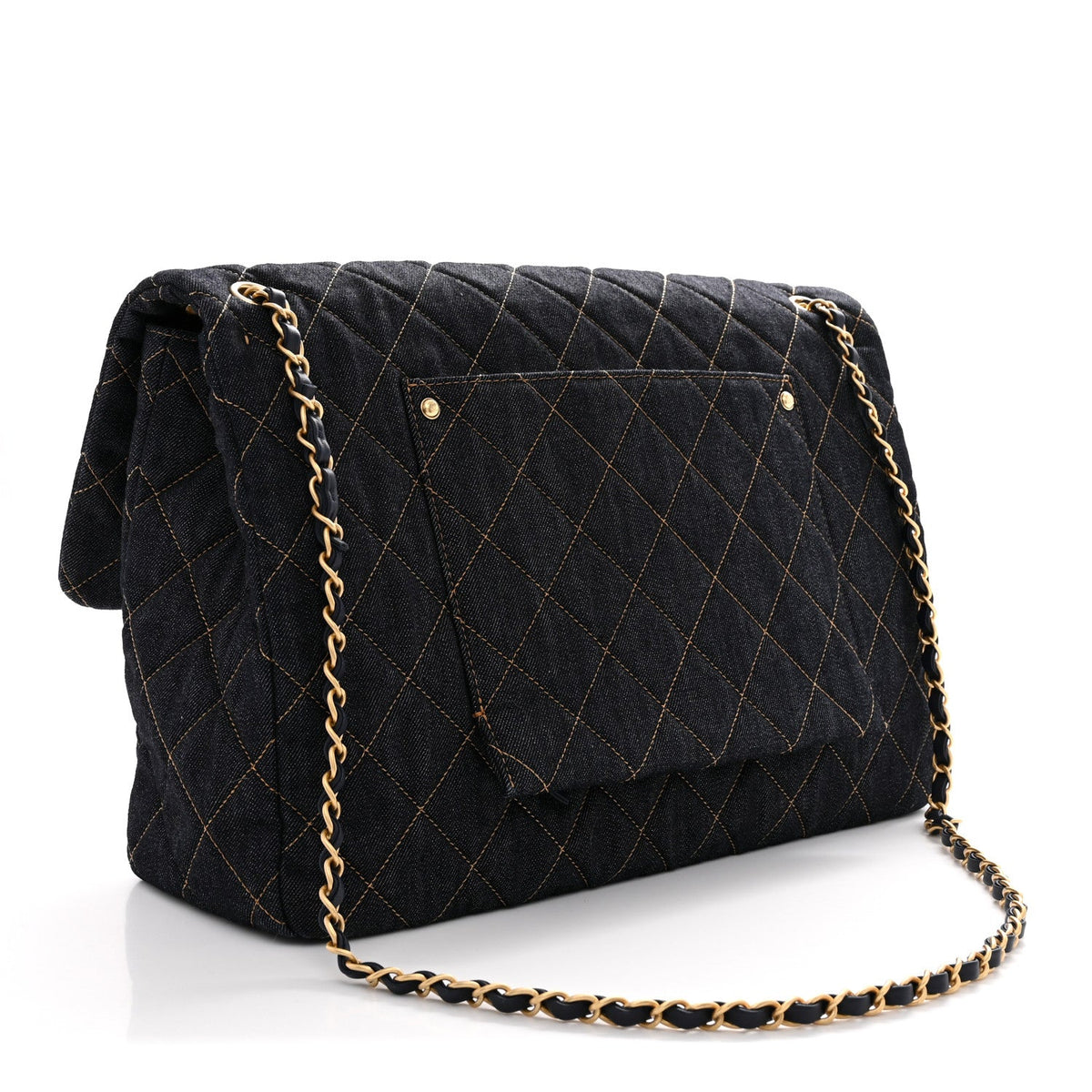 Quilted Flap Shoulder Bag - Blue