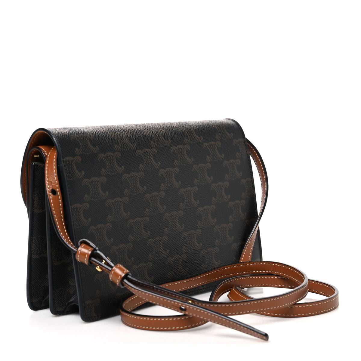 Lambskin Canvas Wallet Bag - Tan
