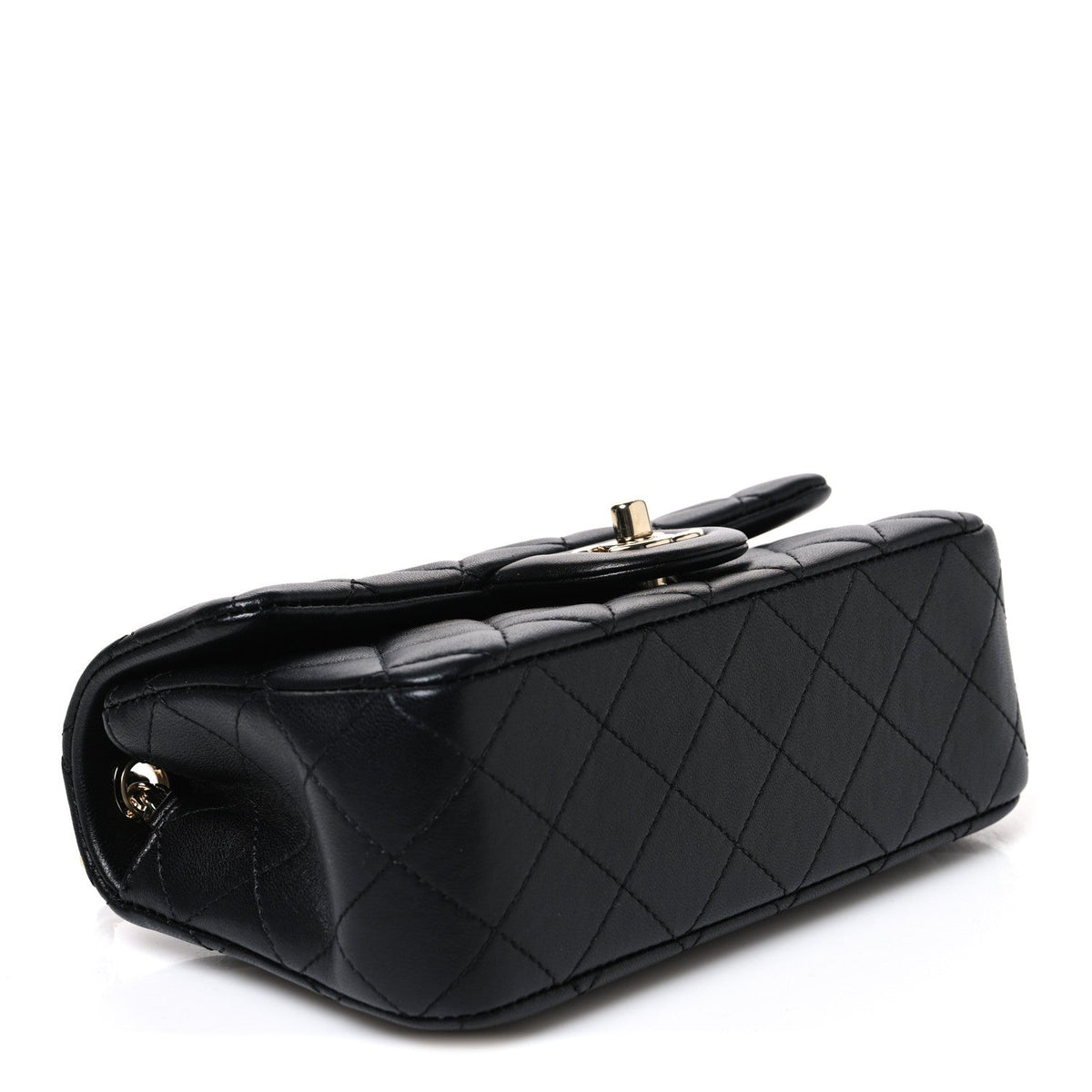Mini Quilted Lambskin Flap Shoulder Bag - Tan