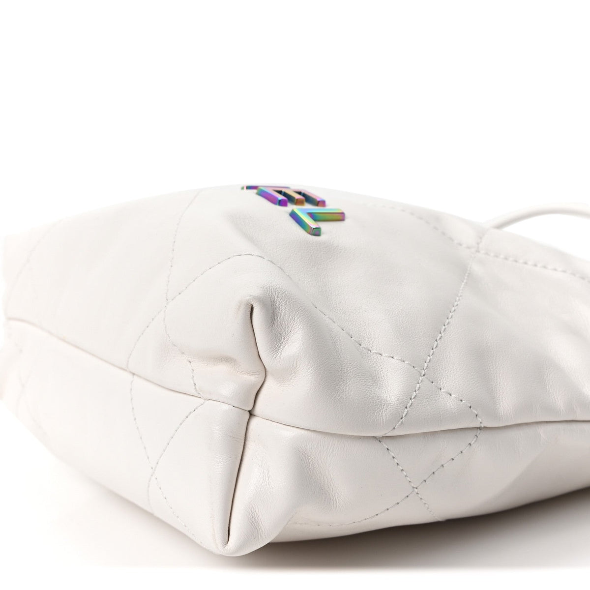 Mini Quilted Calfskin Handbag - White