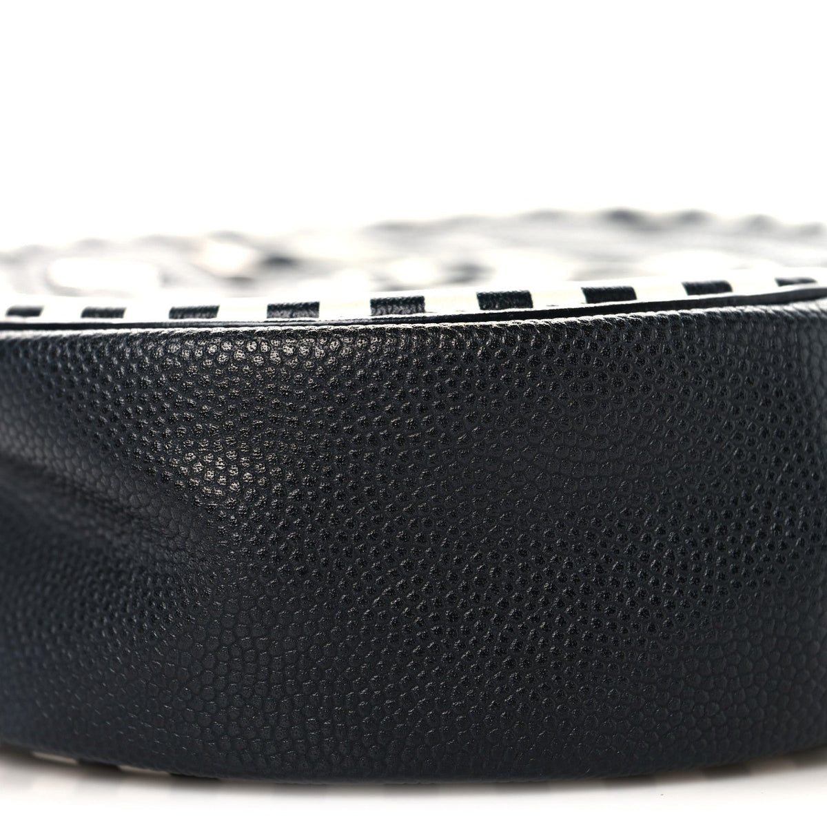 Quilted Caviar Clutch Bag - Black