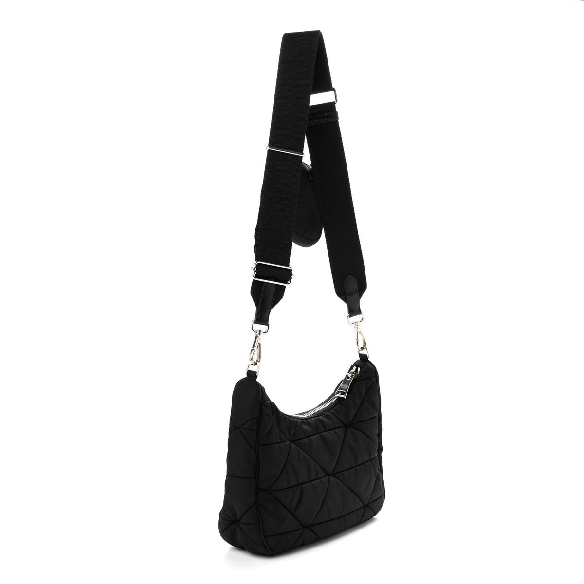 Nylon Shoulder Bag - Black