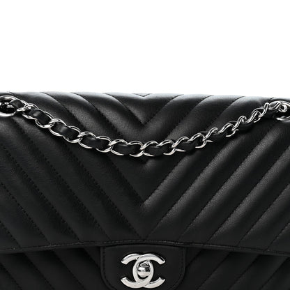 Medium Quilted Lambskin Flap Shoulder Bag - Black