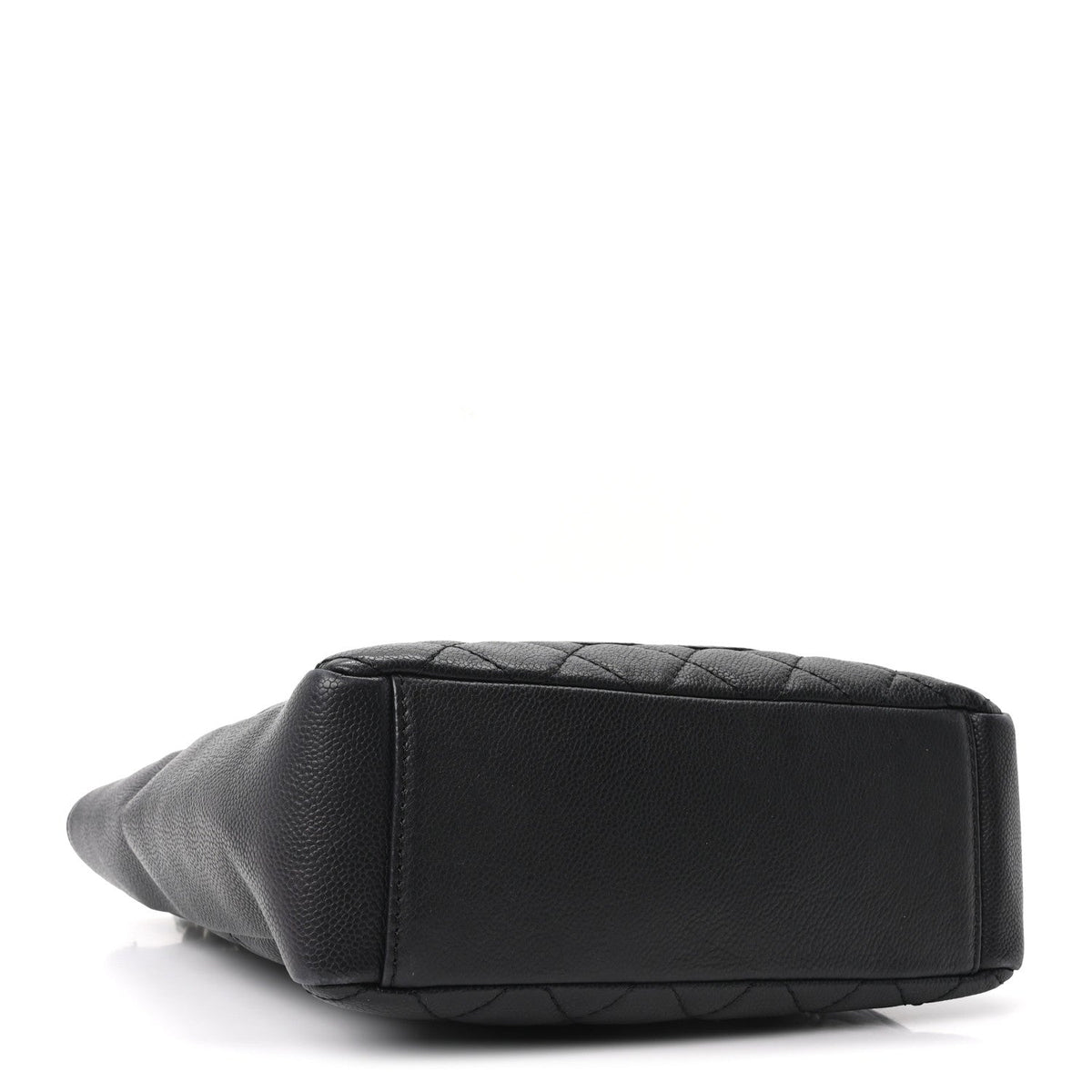 Quilted Caviar Tote Bag - Black