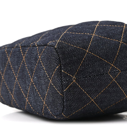 Quilted Hobo Bag - Blue