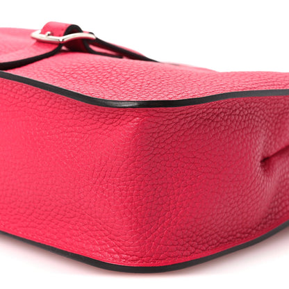 Taurillon Clemence Halzan 25 Rose Shocki Handbag