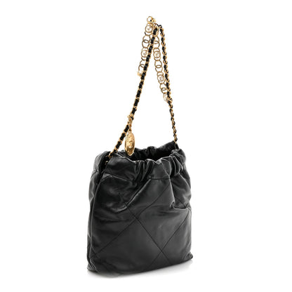 Mini Quilted Calfskin Handbag - Black