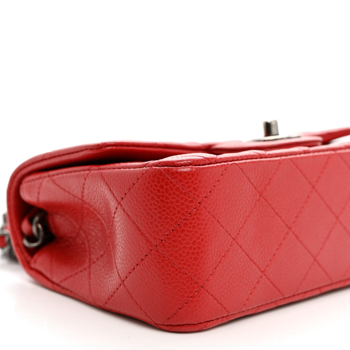 Mini Quilted Caviar Flap Shoulder Bag - Tan