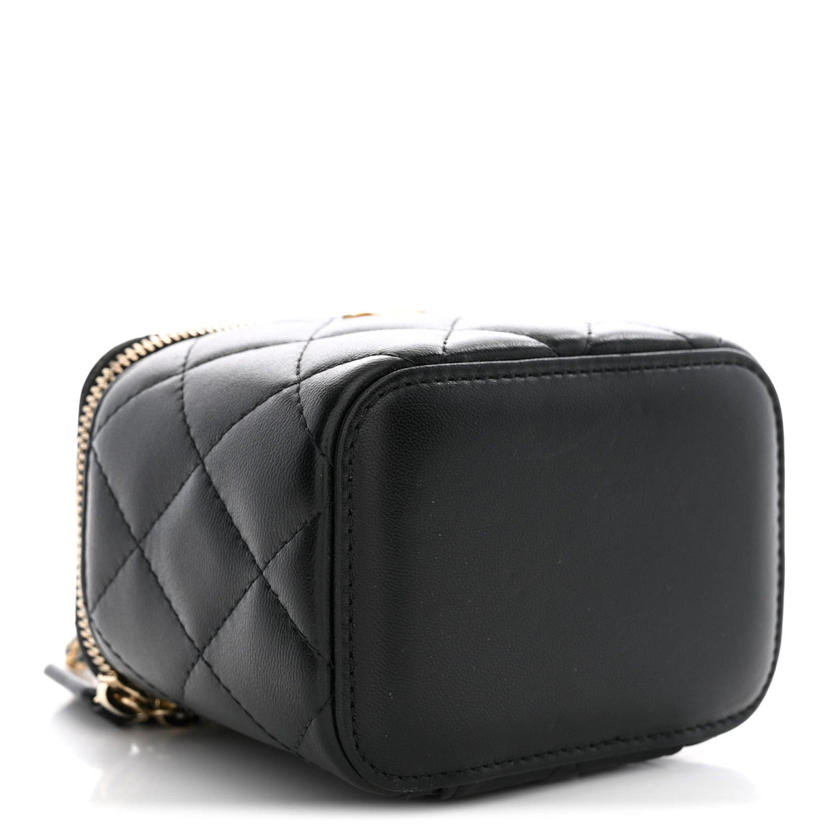 Mini Quilted Lambskin Handbag - Black