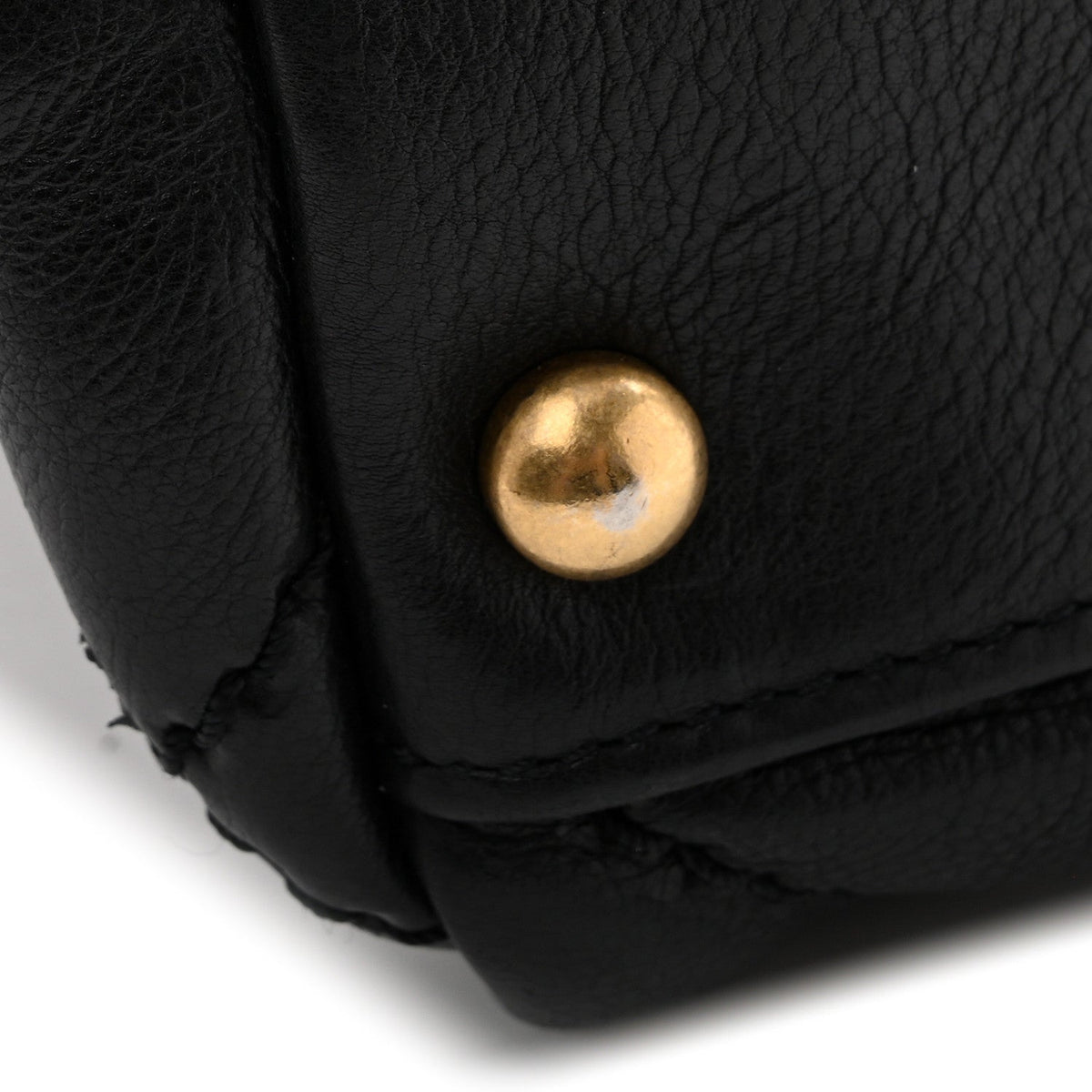 Large Quilted Calfskin Tote Bag - Black