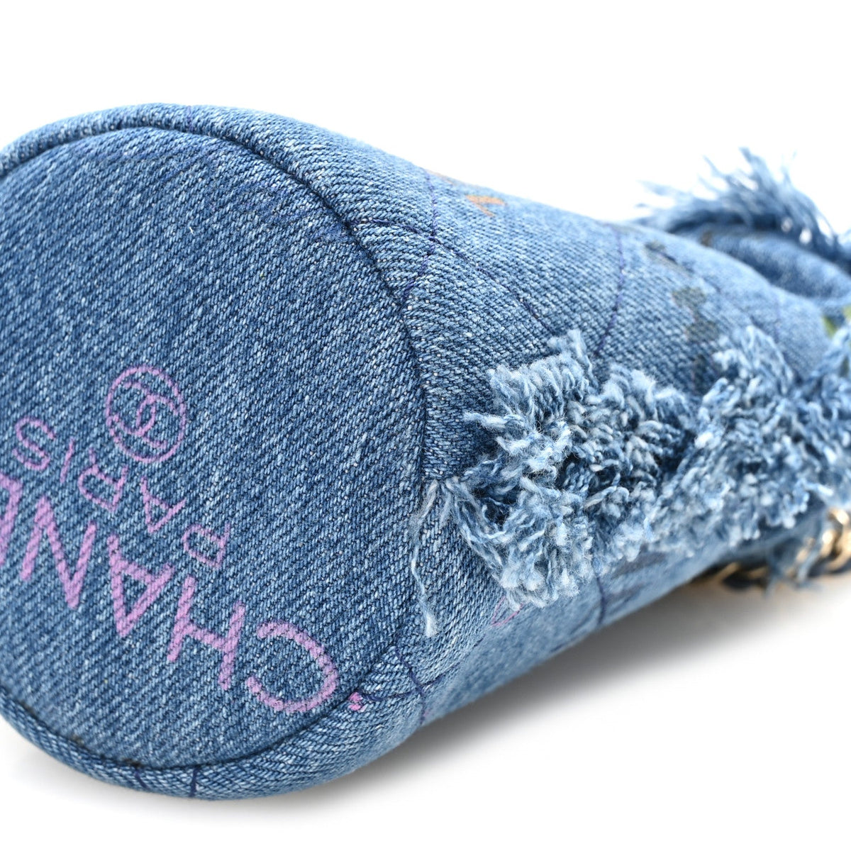 Mini Quilted Bucket Bag - Blue