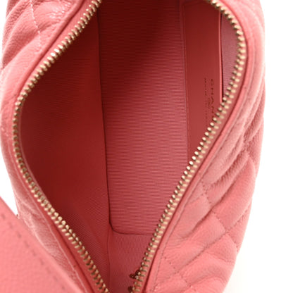 Quilted Caviar Hobo Bag - Pink