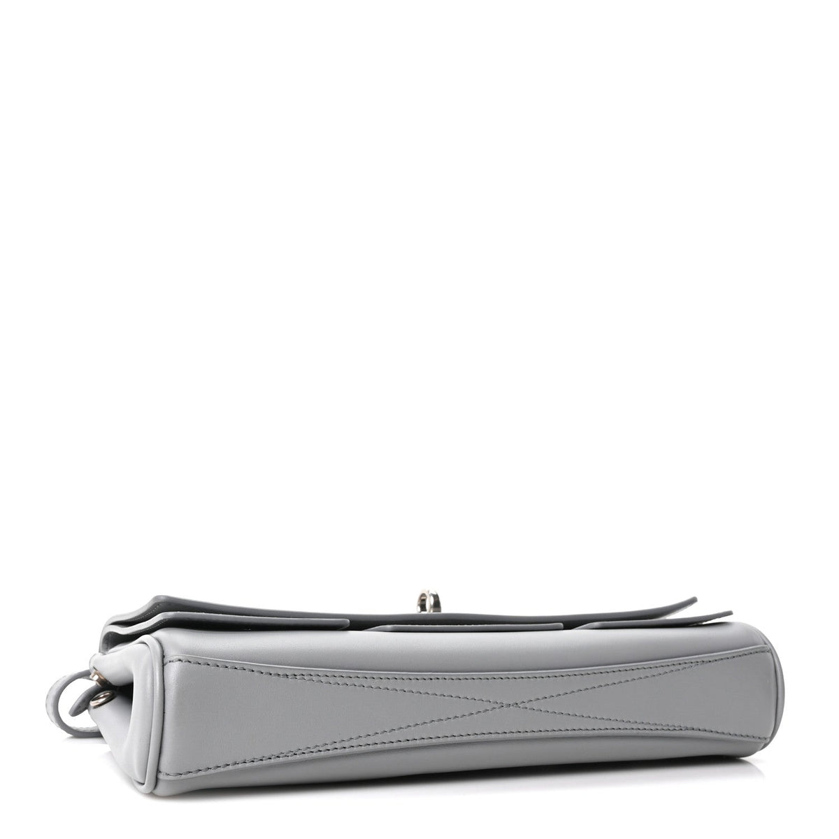 Small Calfskin Clutch Bag - Grey