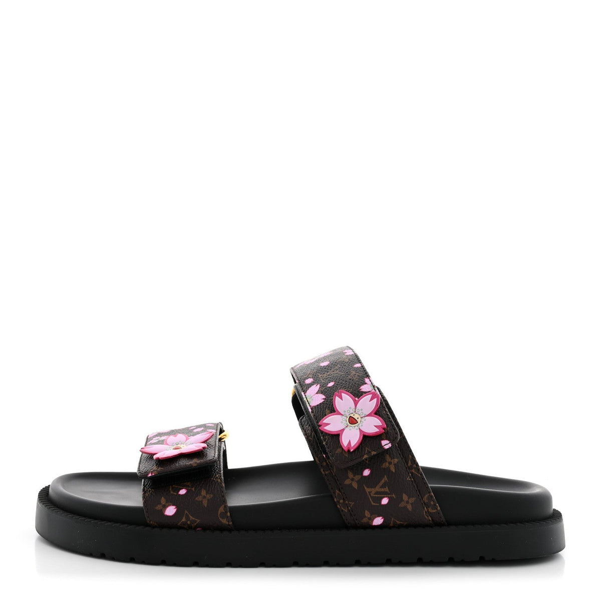 LV X Tm Monogram LV Sunset Flat Comfort Mule Sakura Brown