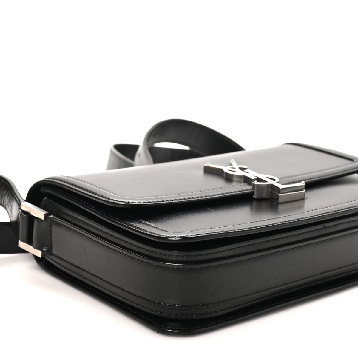 Medium Calfskin Satchel Bag - Black