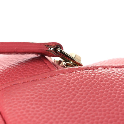 Quilted Caviar Clutch Bag - Pink