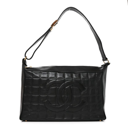 Medium Quilted Lambskin Shoulder Bag - Chocolate