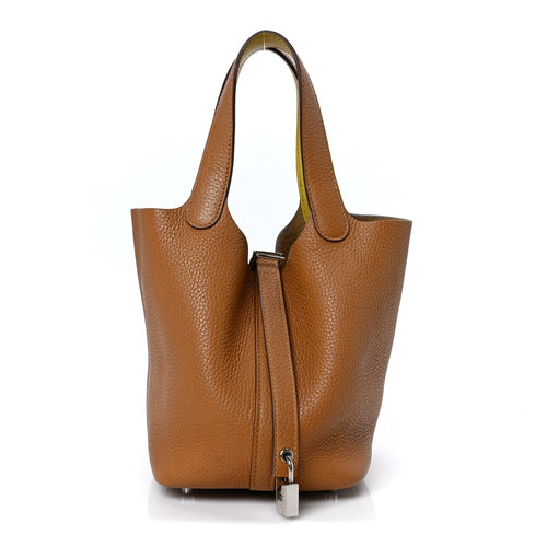 Taurillon Clemence Swift Eclat Picotin L Handbag