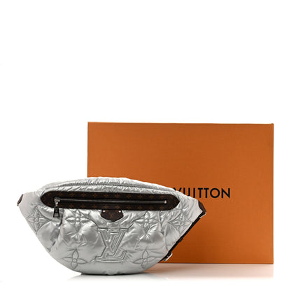 Econyl Monogram Pillow Bumbag Silver Handbag