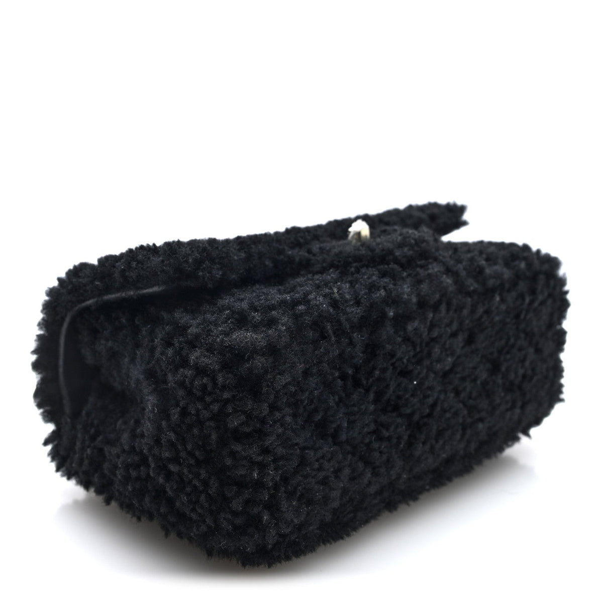 Mini Quilted Shearling Flap Shoulder Bag - Tan