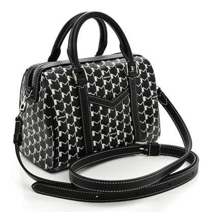 Calfskin Canvas Handbag - Black