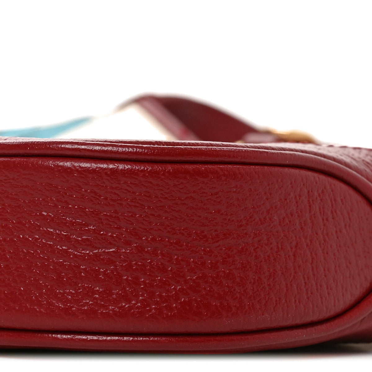 Small Calfskin Canvas Hobo Bag - Red