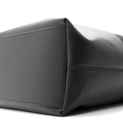 Calfskin Canvas Handbag - Black