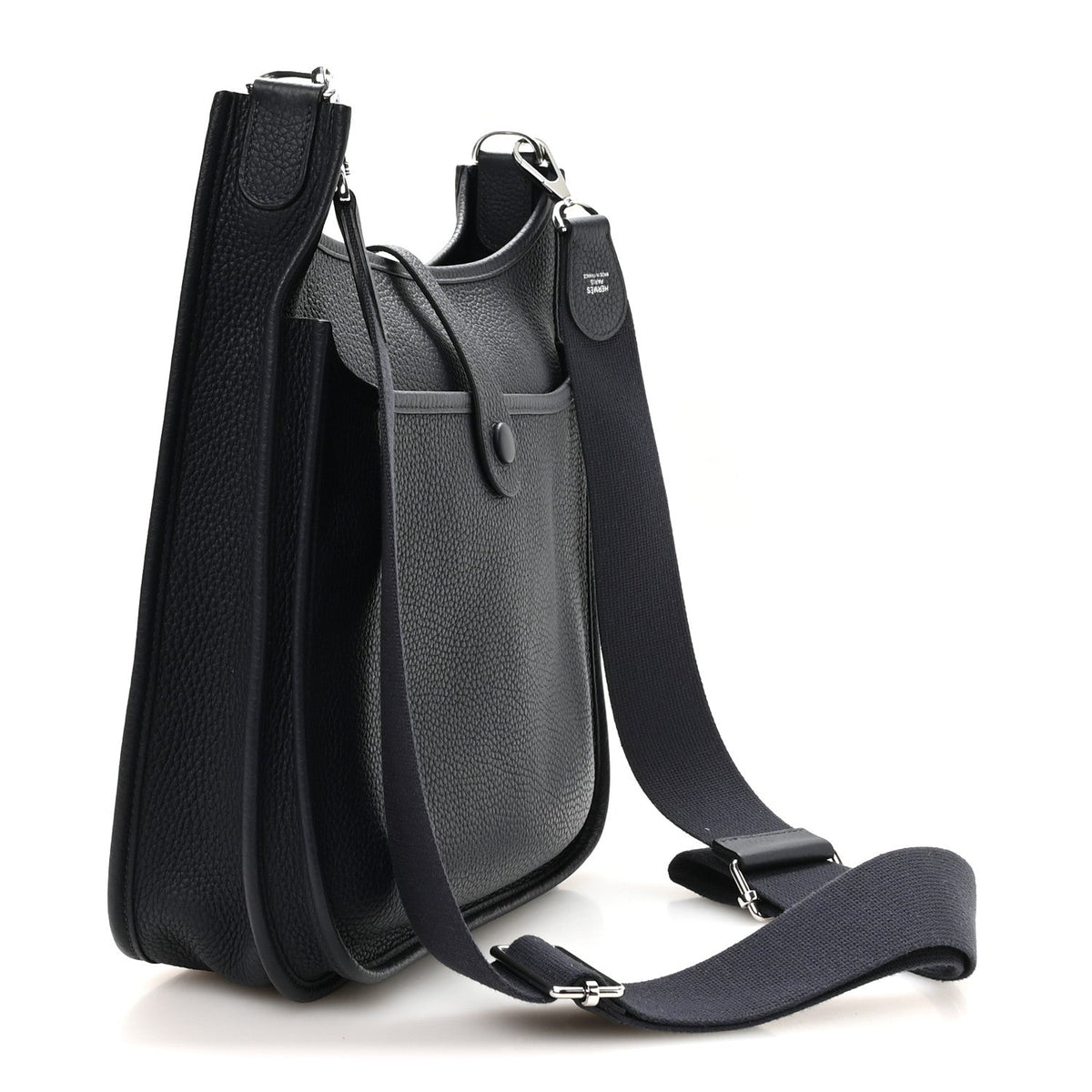 Taurillon Clemence Evelyne Iii Pm Bleu N Handbag