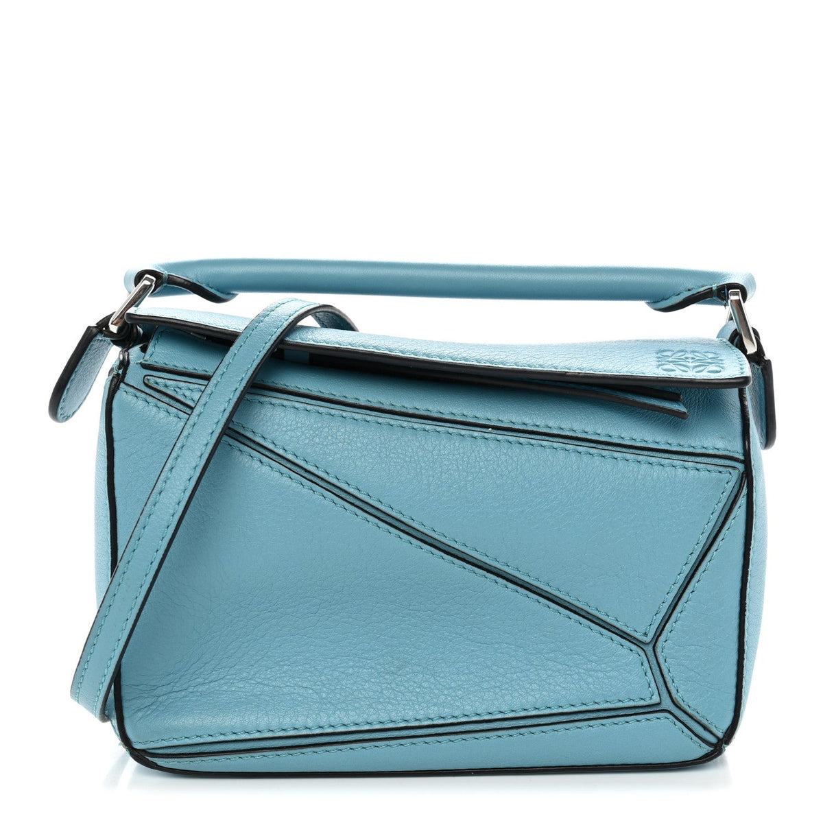 Mini Calfskin Handbag - Light Blue