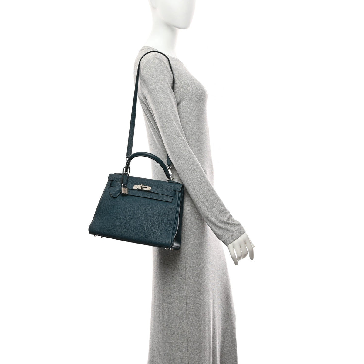 Togo Kelly Retourne 28 Colvert Handbag