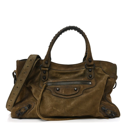 Medium Calfskin Suede Handbag