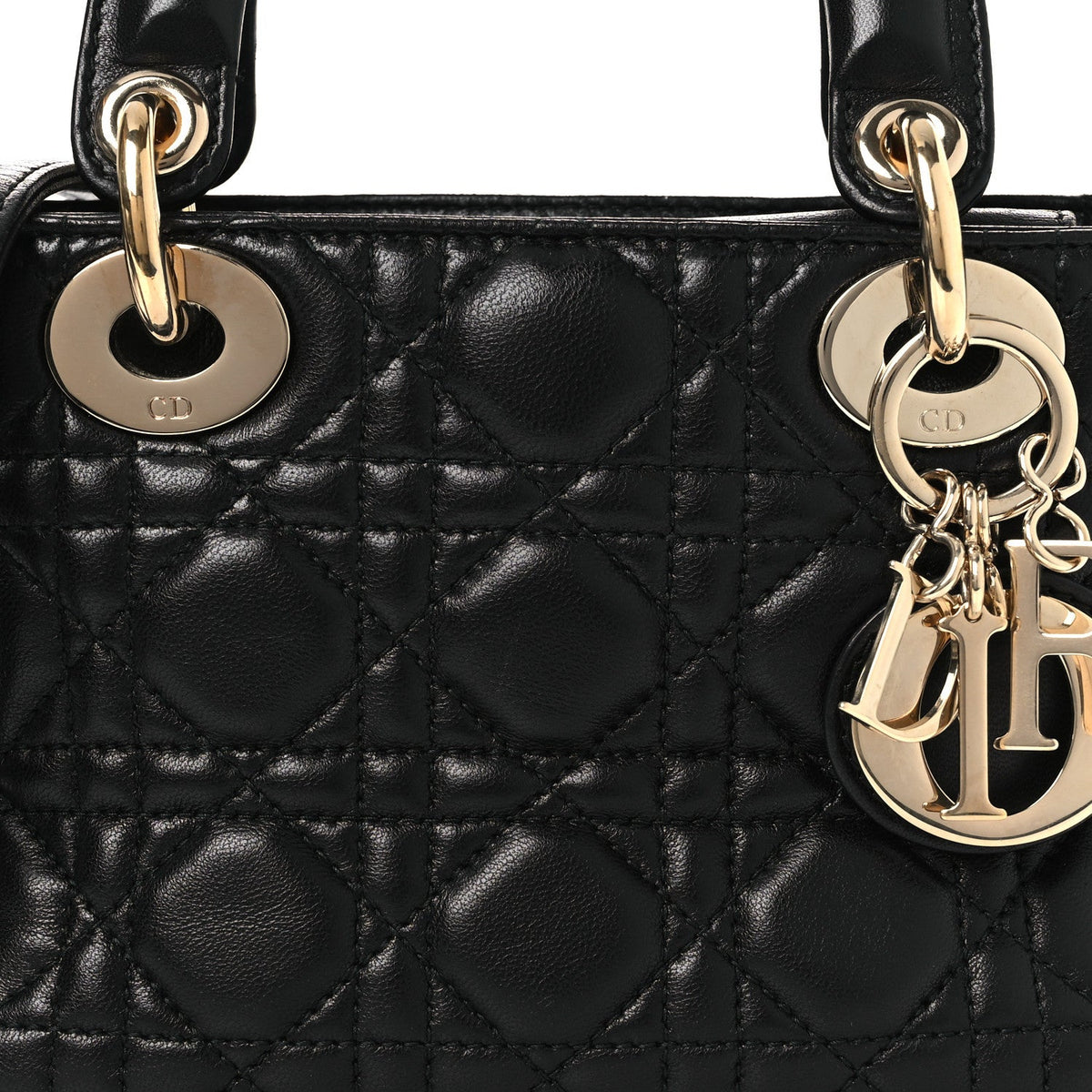 Mini Lambskin Handbag - Black
