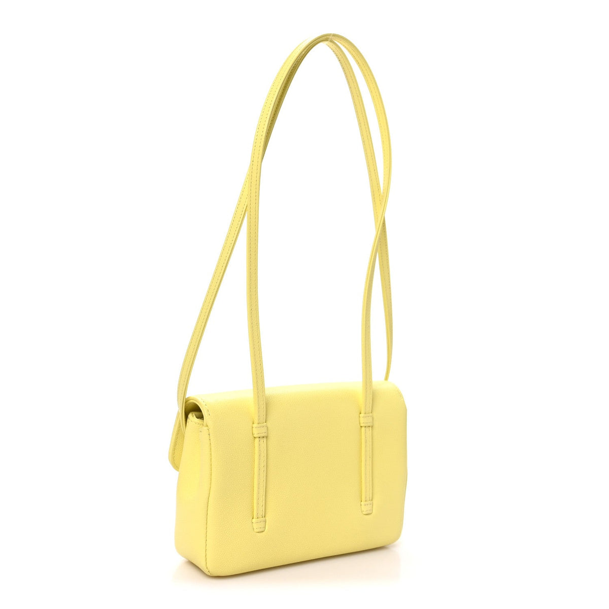Mini Caviar Shoulder Bag - Yellow