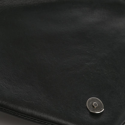 Large Quilted Calfskin Satchel Bag - Black