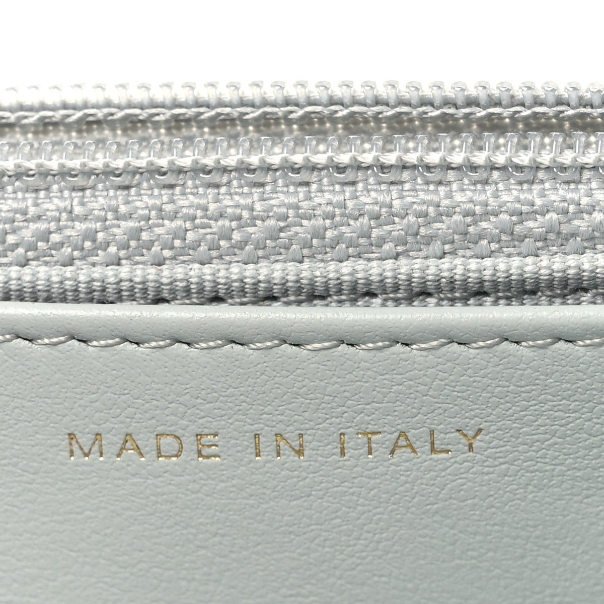 Quilted Lambskin Wallet Bag - Light Blue