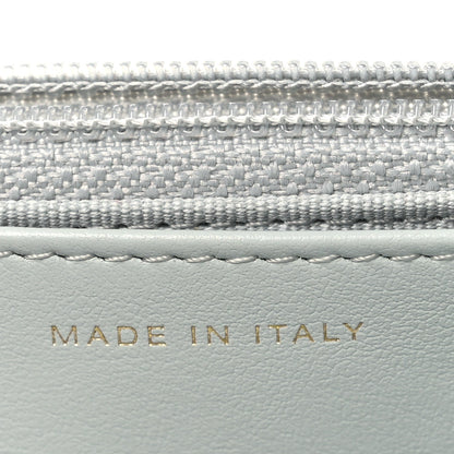 Quilted Lambskin Wallet Bag - Light Blue