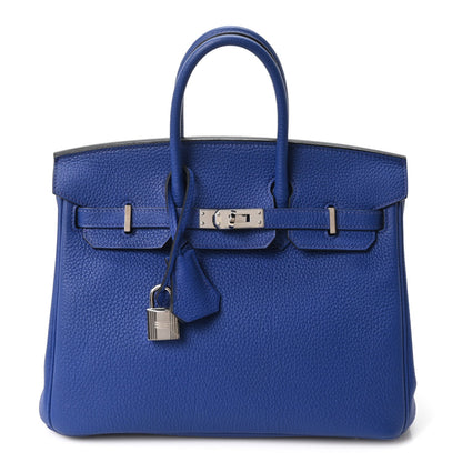 Togo Birkin 25 Bleu Electrique Handbag
