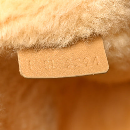 Medium Suede Shearling Handbag - Natural