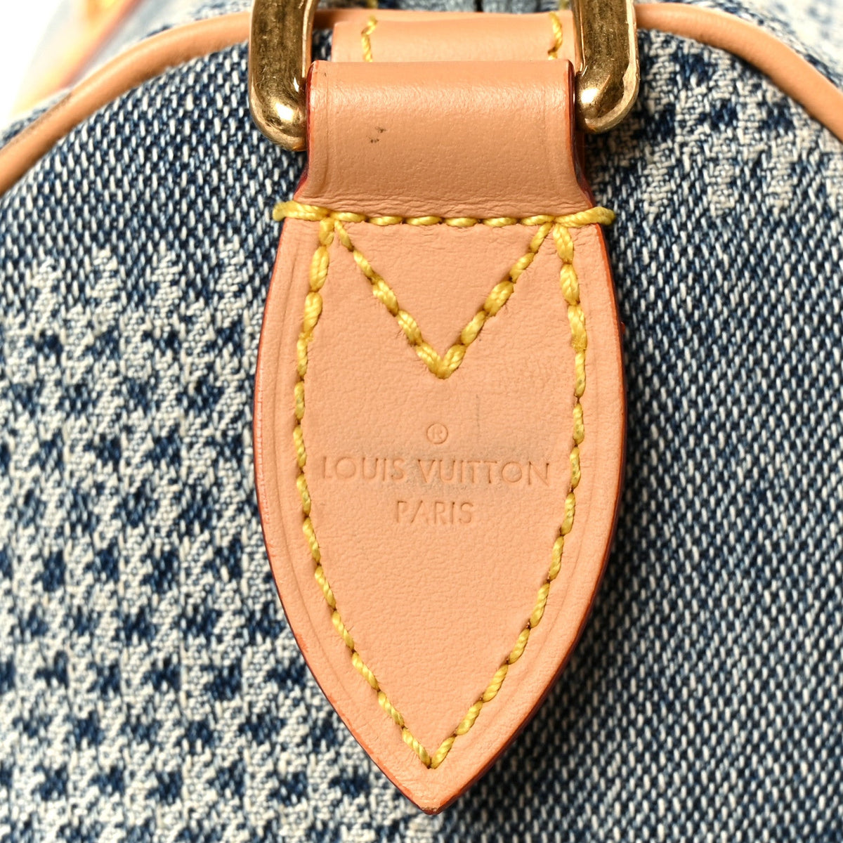 Damier Denim 3D Speedy Bandouliere 25 Bl Handbag
