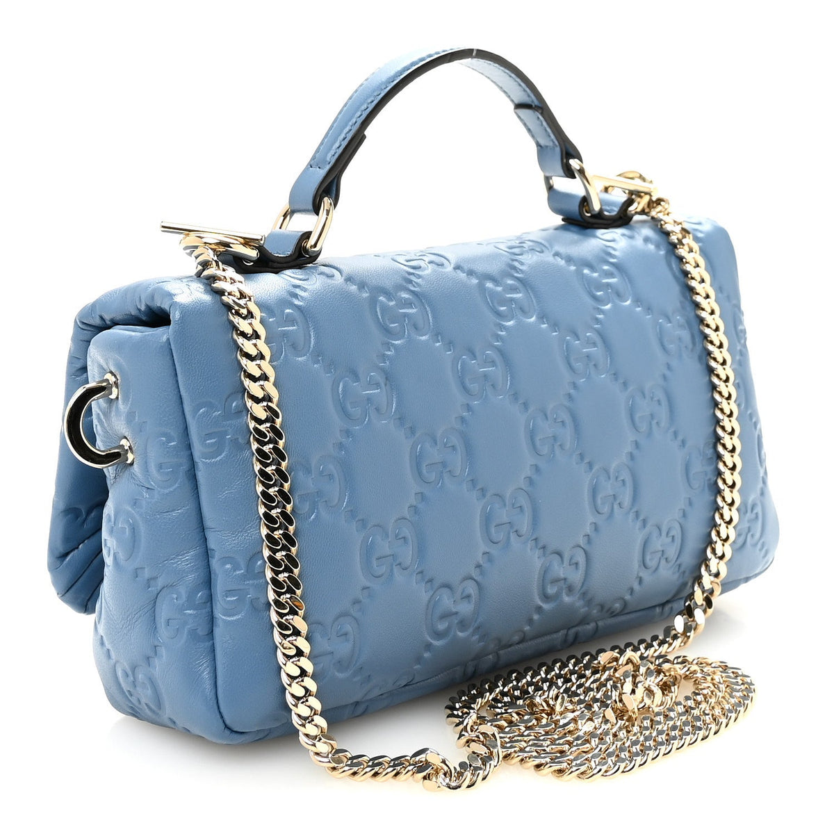 Mini Lambskin Shoulder Bag - Blue