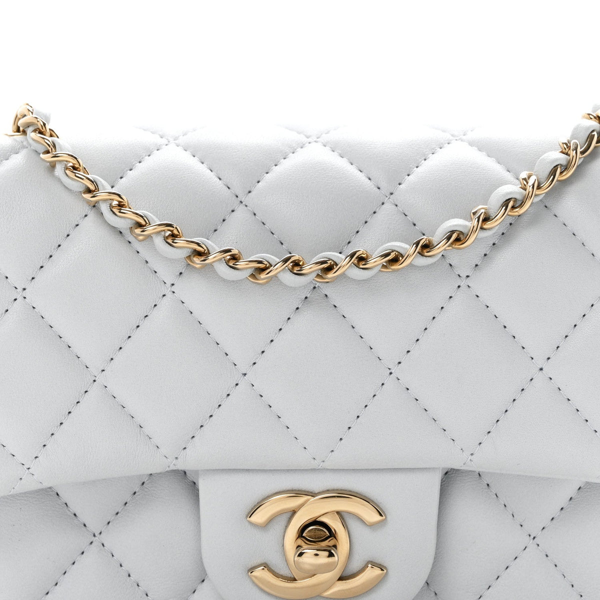 Mini Quilted Lambskin Flap Shoulder Bag - Tan