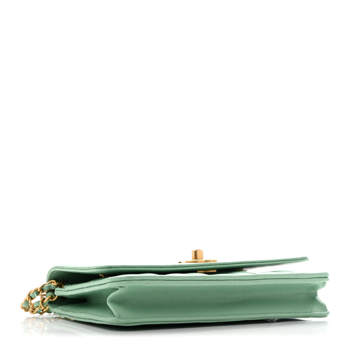 Quilted Lambskin Wallet Bag - Green