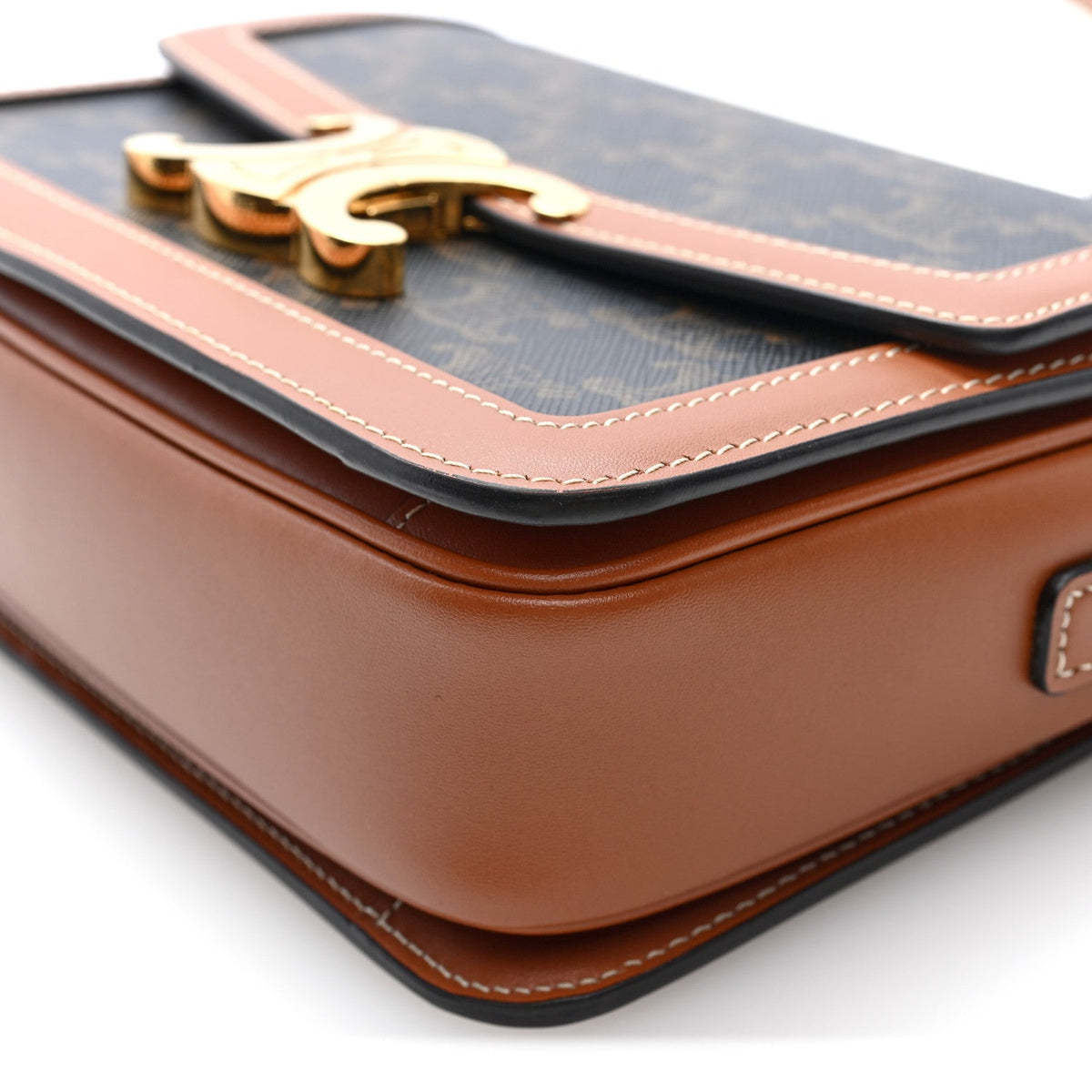 Calfskin Canvas Handbag - Tan