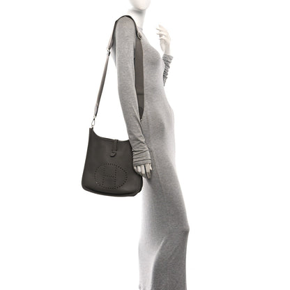 Taurillon Clemence Evelyne Iii Pm Etain Handbag