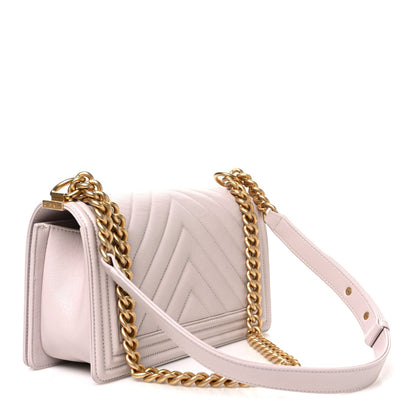 Medium Quilted Caviar Flap Shoulder Bag - Pink